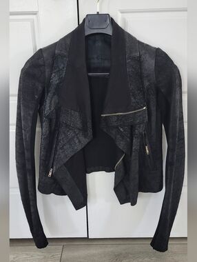 Rick Owens $1,599 Leather Motto Jacket Size XS Black